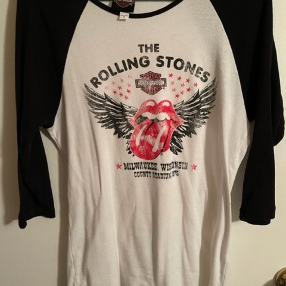 Womens XL Harley Davidson Jersey  ROLLING STONES